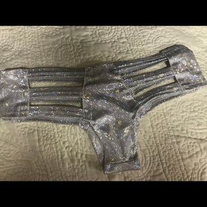 IHeartraves micro cut out booty shorts size ML